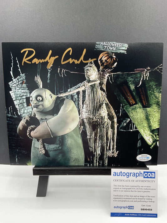 Randy Crenshaw The Nightmare Before Christmas signed 8x10 ACOA