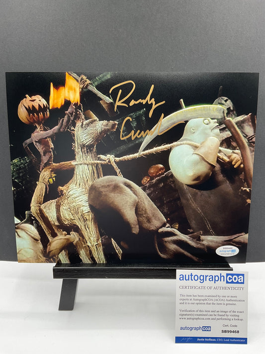 Randy Crenshaw The Nightmare Before Christmas signed 8x10 ACOA