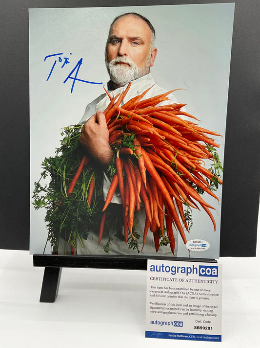 Jose Andres Chef signed 8x10 ACOA Carrots