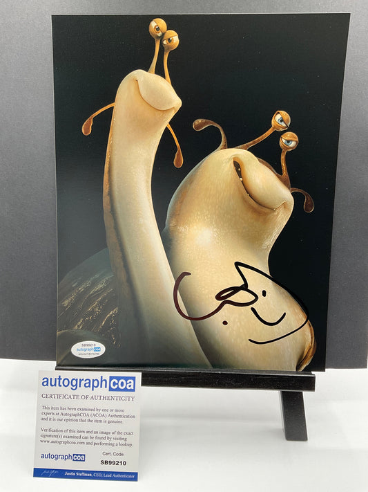 Chris O'Dowd Epic signed 8x10 ACOA animated Snail