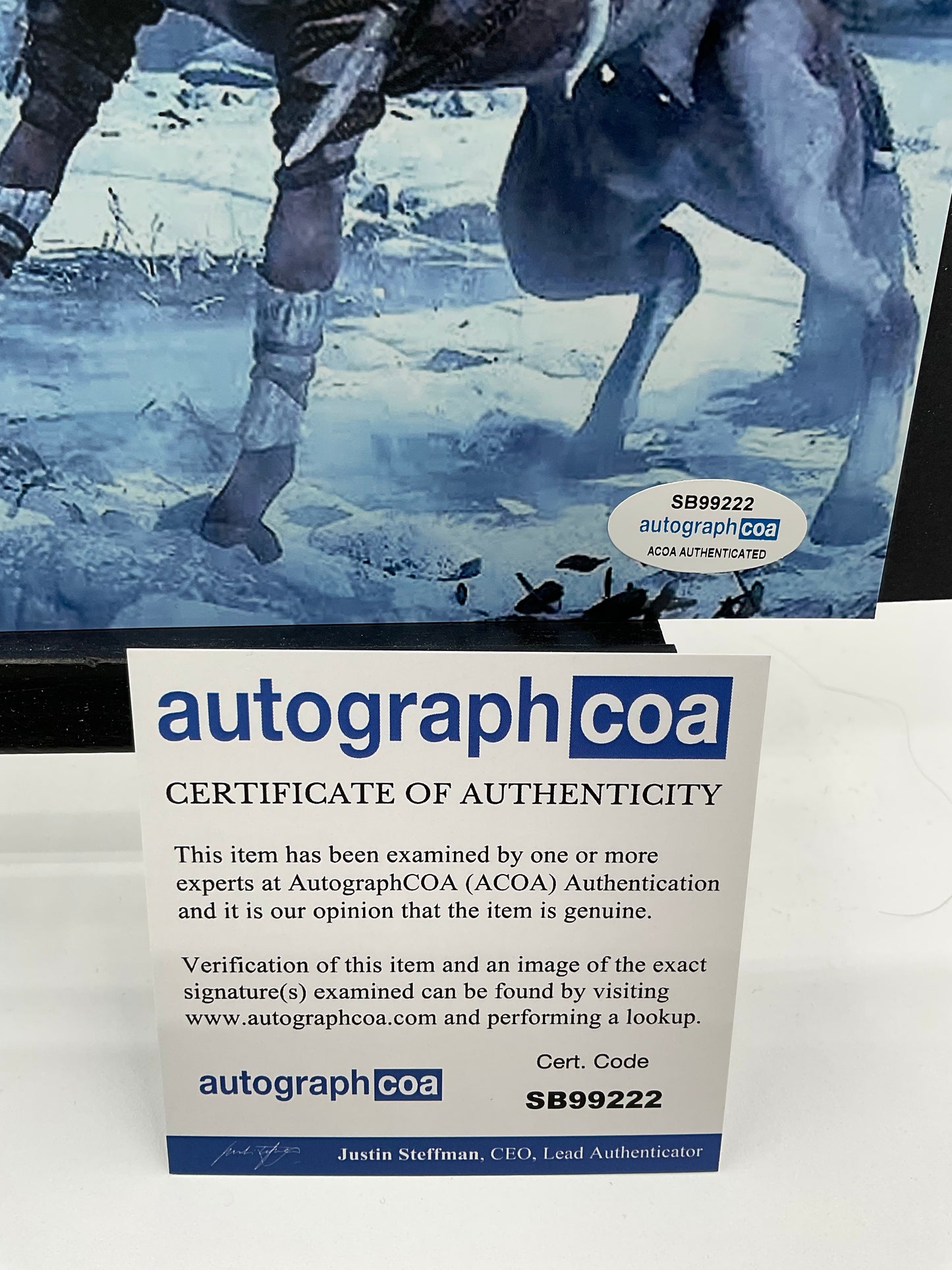 Natalia Del Riego God of War Ragnarok signed 8x10 ACOA Incription