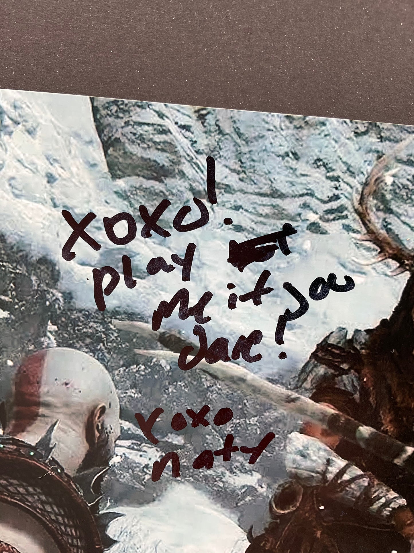 Natalia Del Riego God of War Ragnarok signed 8x10 ACOA Inscription