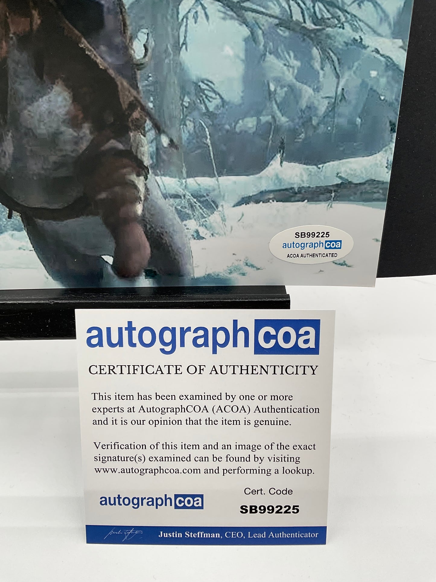 Natalia Del Riego God of War Ragnarok signed 8x10 ACOA Inscription