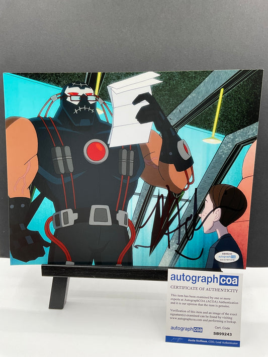 James Adomian Harley Quinn Bane signed 8x10 ACOA animated