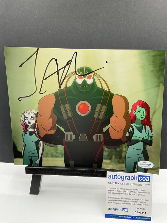 James Adomian Harley Quinn Bane signed 8x10 ACOA animated