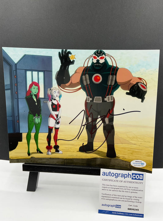 James Adomian Harley Quinn Bane signed 8x10 ACOA animated