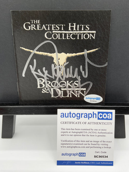 Brooks & Dunn Greatest Hits Country signed CD sleeve ACOA