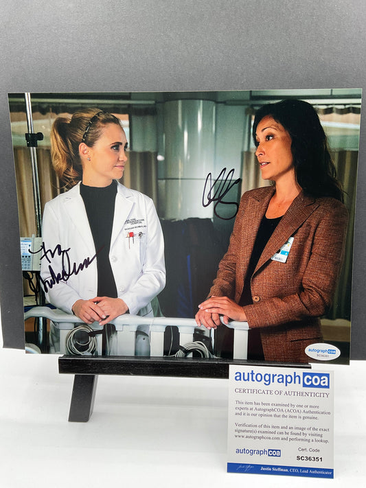 Christina Chang and Fiona Gubelmann The Good Doctor dual signed 8x10 ACOA