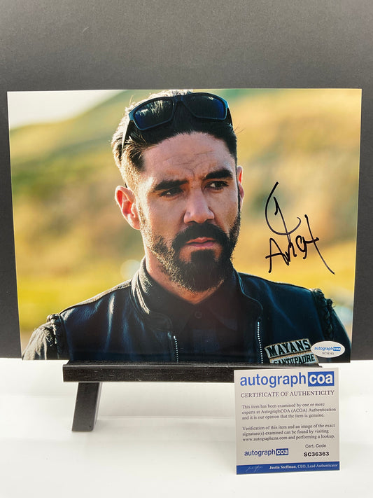 Clayton Cardenas Mayans M.C. signed 8x10 ACOA Inscription