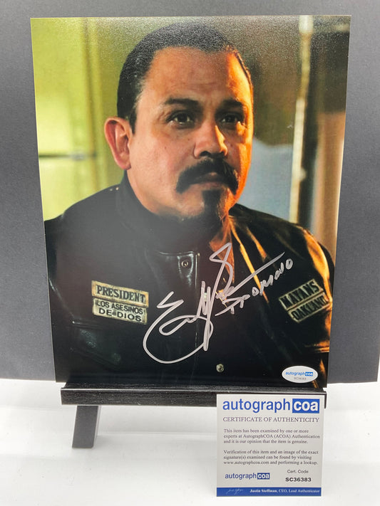 Emilio Rivera Sons of Anarchy signed photo 8x10 ACOA Inscription