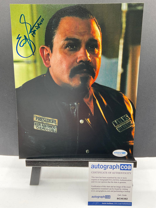 Emilio Rivera Sons of Anarchy signed photo 8x10 ACOA Inscription