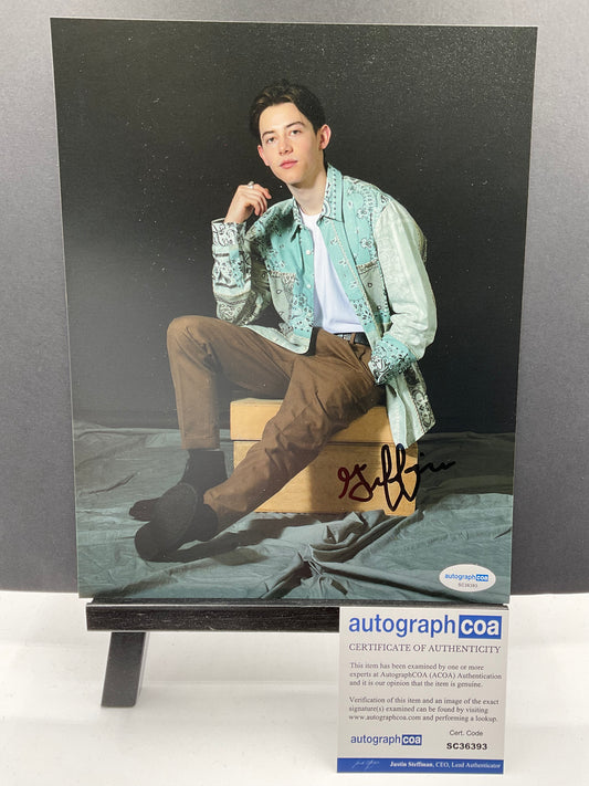 Griffin Gluck Big Time Adolescence signed photo 8x10 ACOA