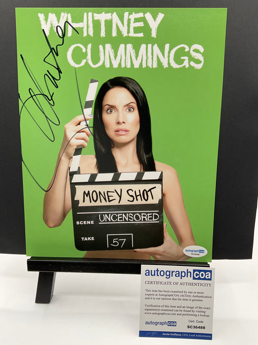 Whitney Cummings Money Shot signed photo 8x10 ACOA