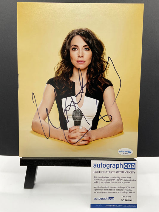 Whitney Cummings Microphone signed photo 8x10 ACOA