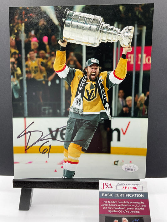 Mark Stone VGK Stanley Cup signed photo 8x10 JSA