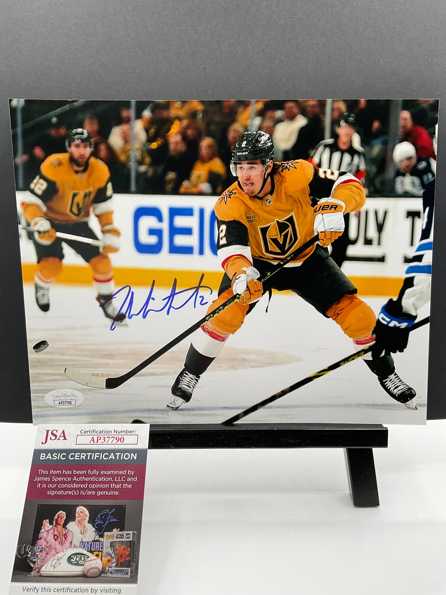 Zach Whitecloud VGK Golden Knights signed photo 8x10 JSA