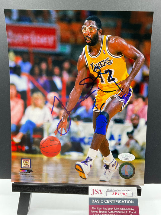 James Worthy LA Lakers signed photo 8x10 ACOA