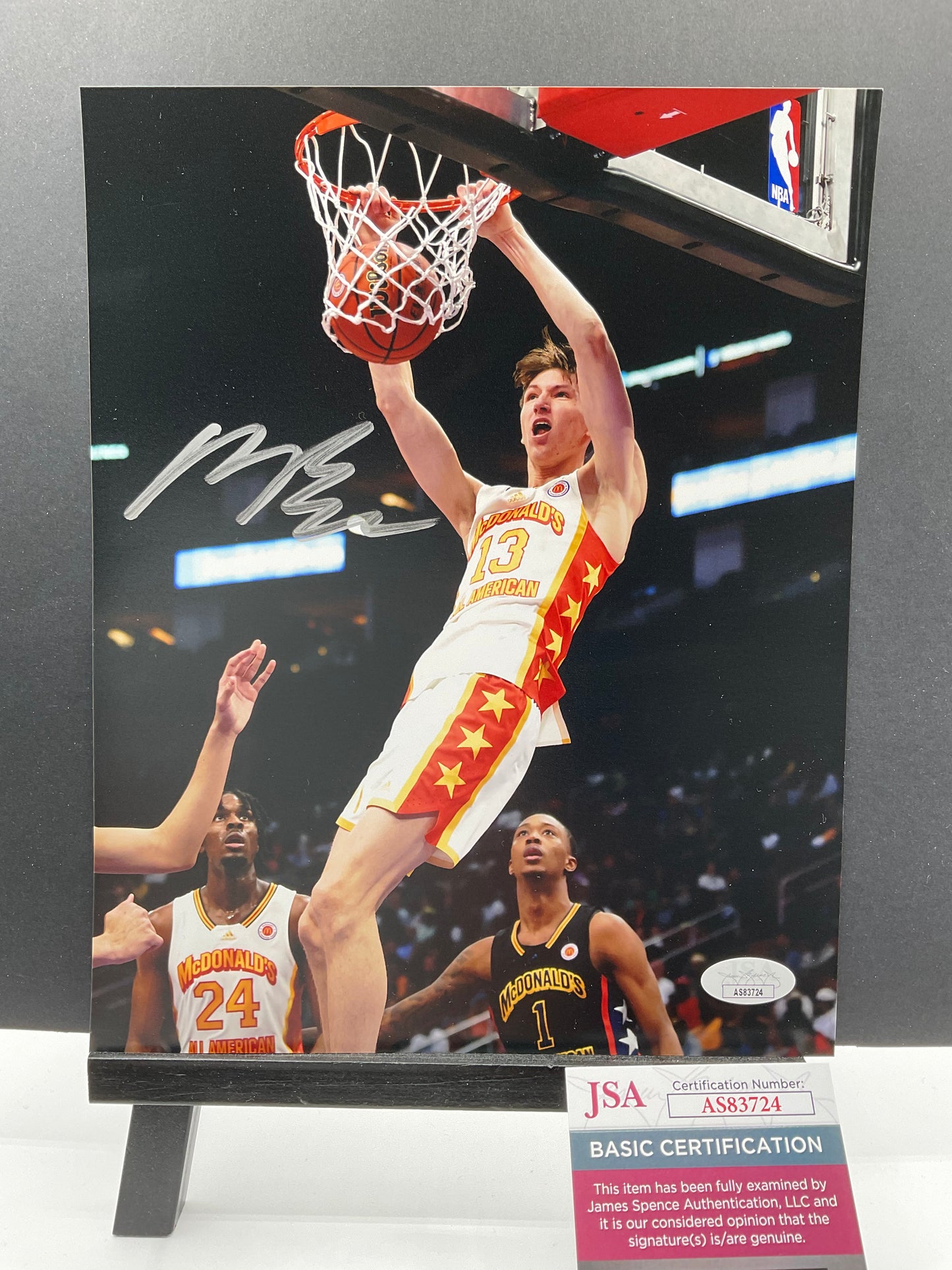 Matas Buzelis signed photo 8x10 G League Ignite JSA 2024 NBA Draft Lottery