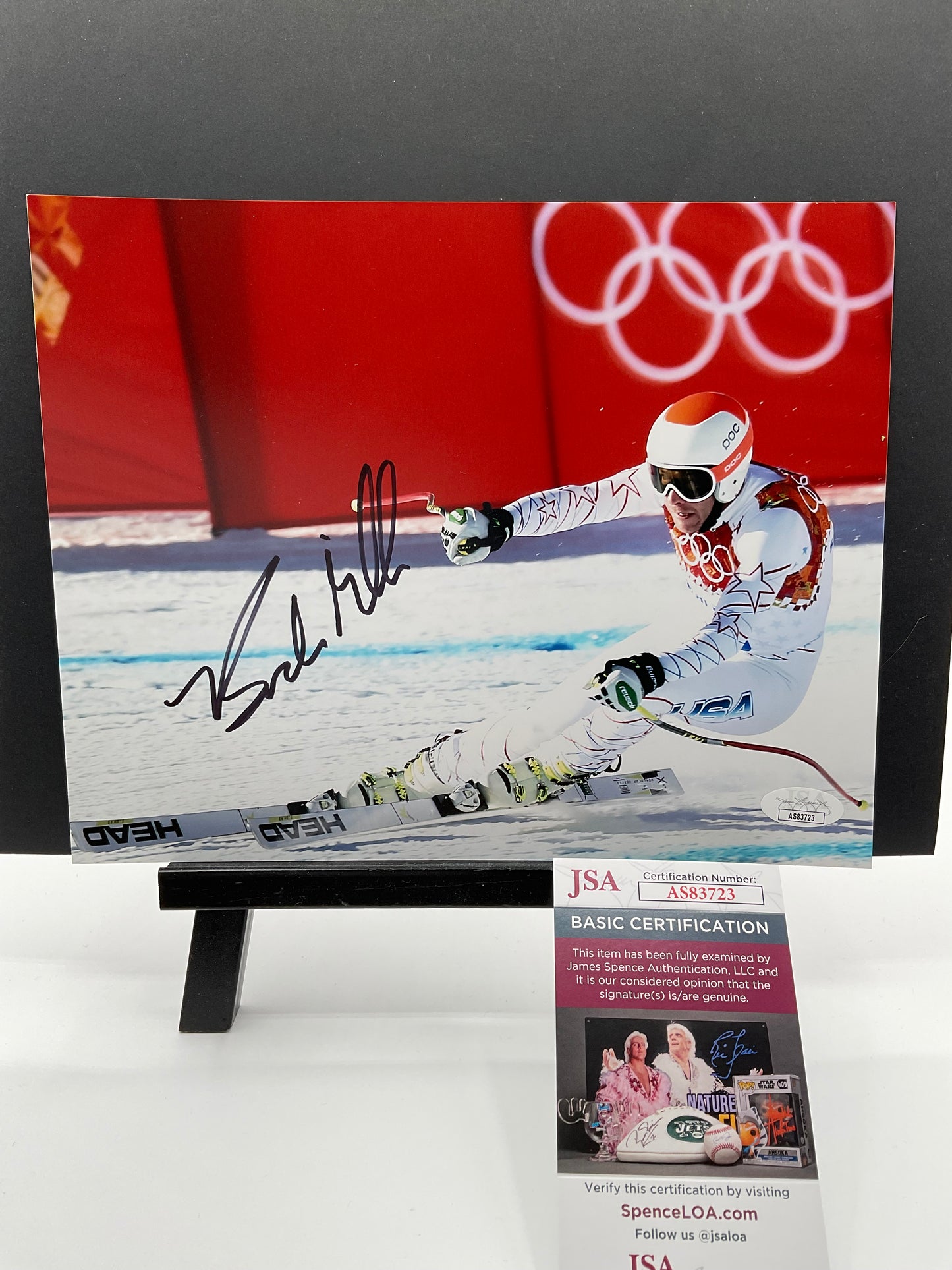 Bode Miller signed Skiing photo 8x10 JSA Winter Olympics