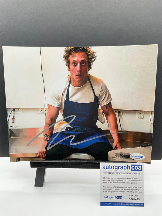 Jeremy Allen White signed The Bear 8x10 ACOA Carmy