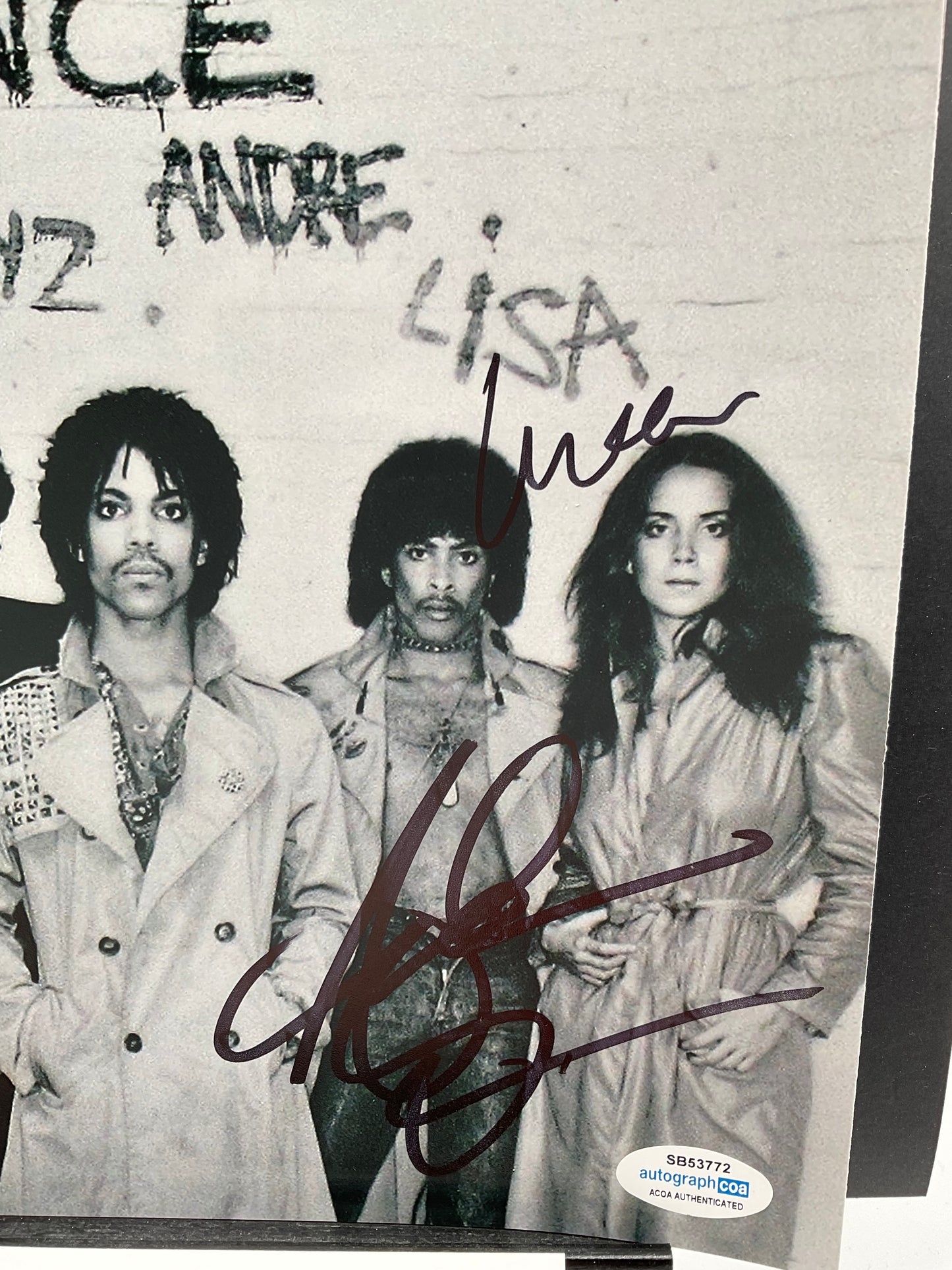 The Revolution signed Photo 8x10 ACOA Multiple Signatures Purple Rain