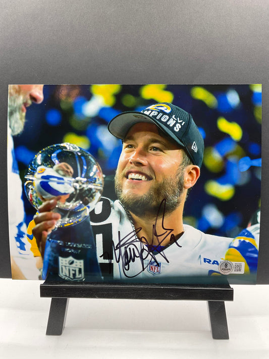 Matthew Stafford signed photo Los Angeles Rams 8x10 Beckett