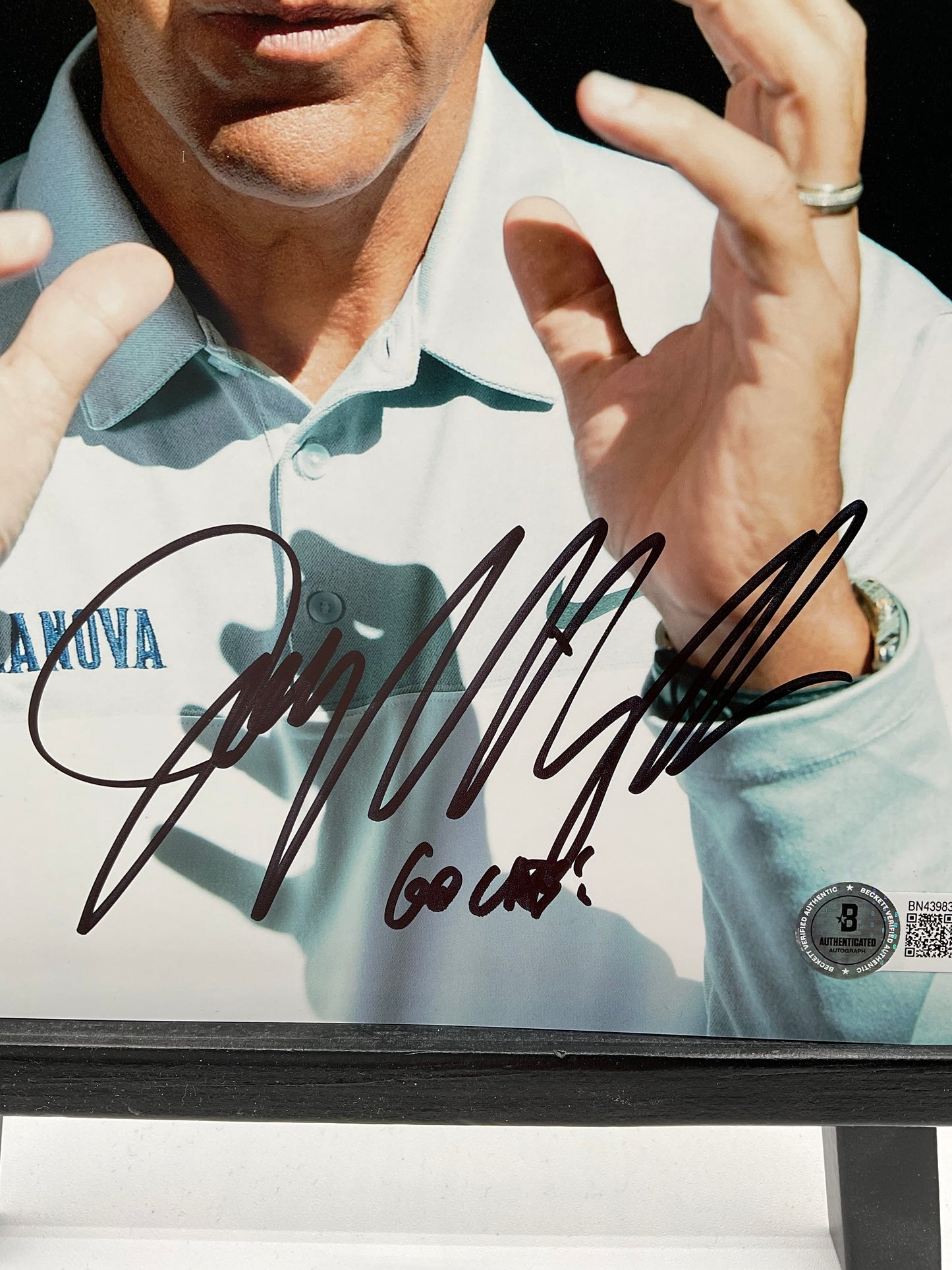 Jay Wright signed photo Villanova Wildcats 8x10 Beckett NCAA