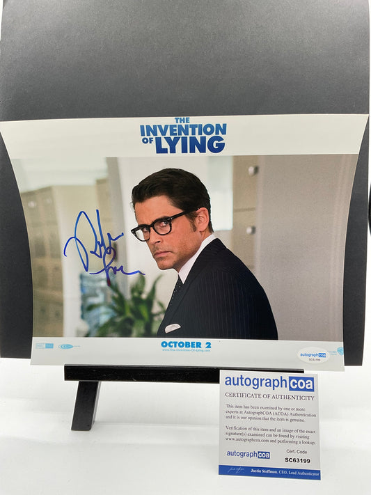 Rob Lowe The Invention of Lying signed photo 8x10 ACOA