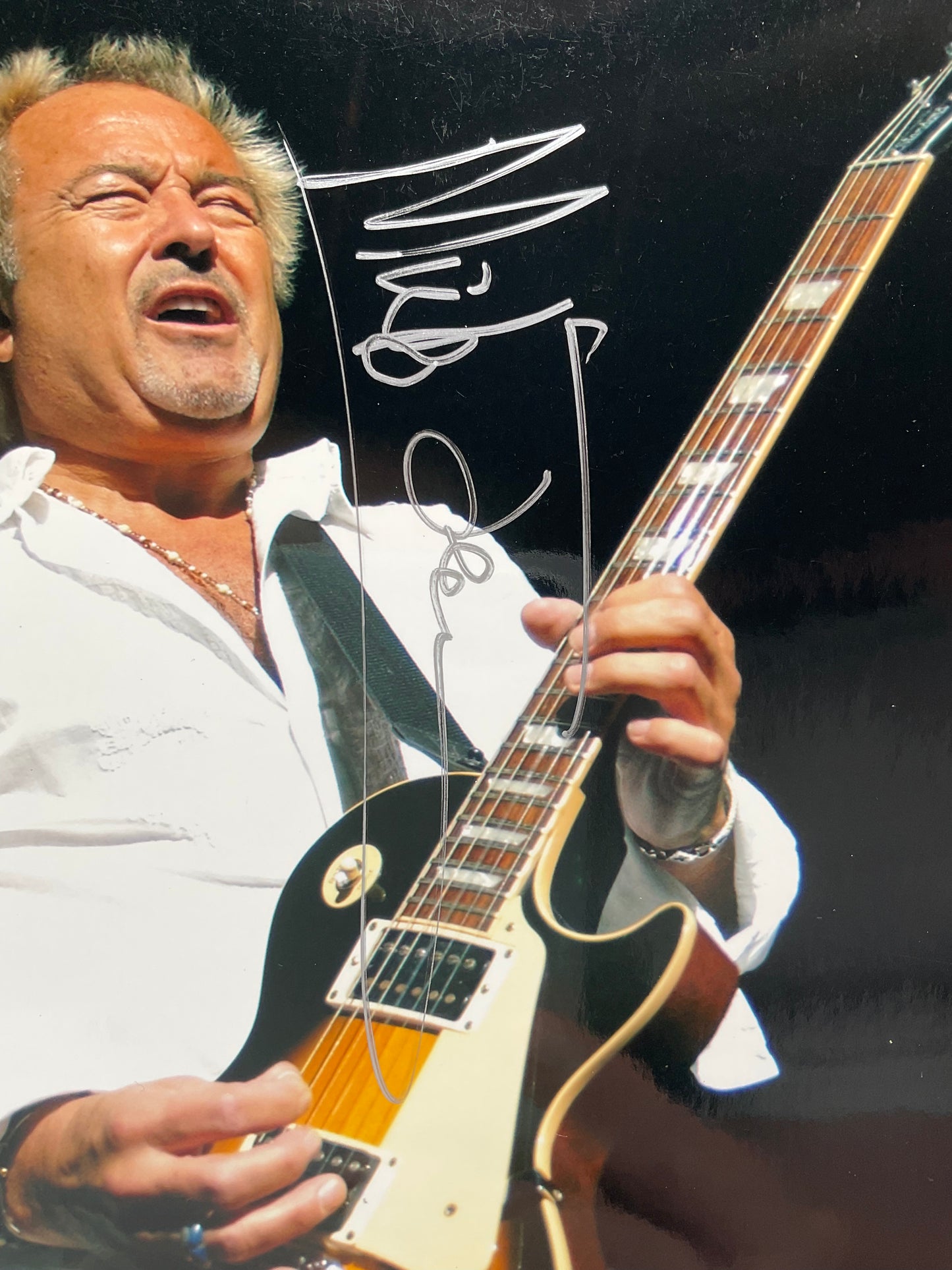 Mick Jones Foreigner signed 8x10 ACOA Music