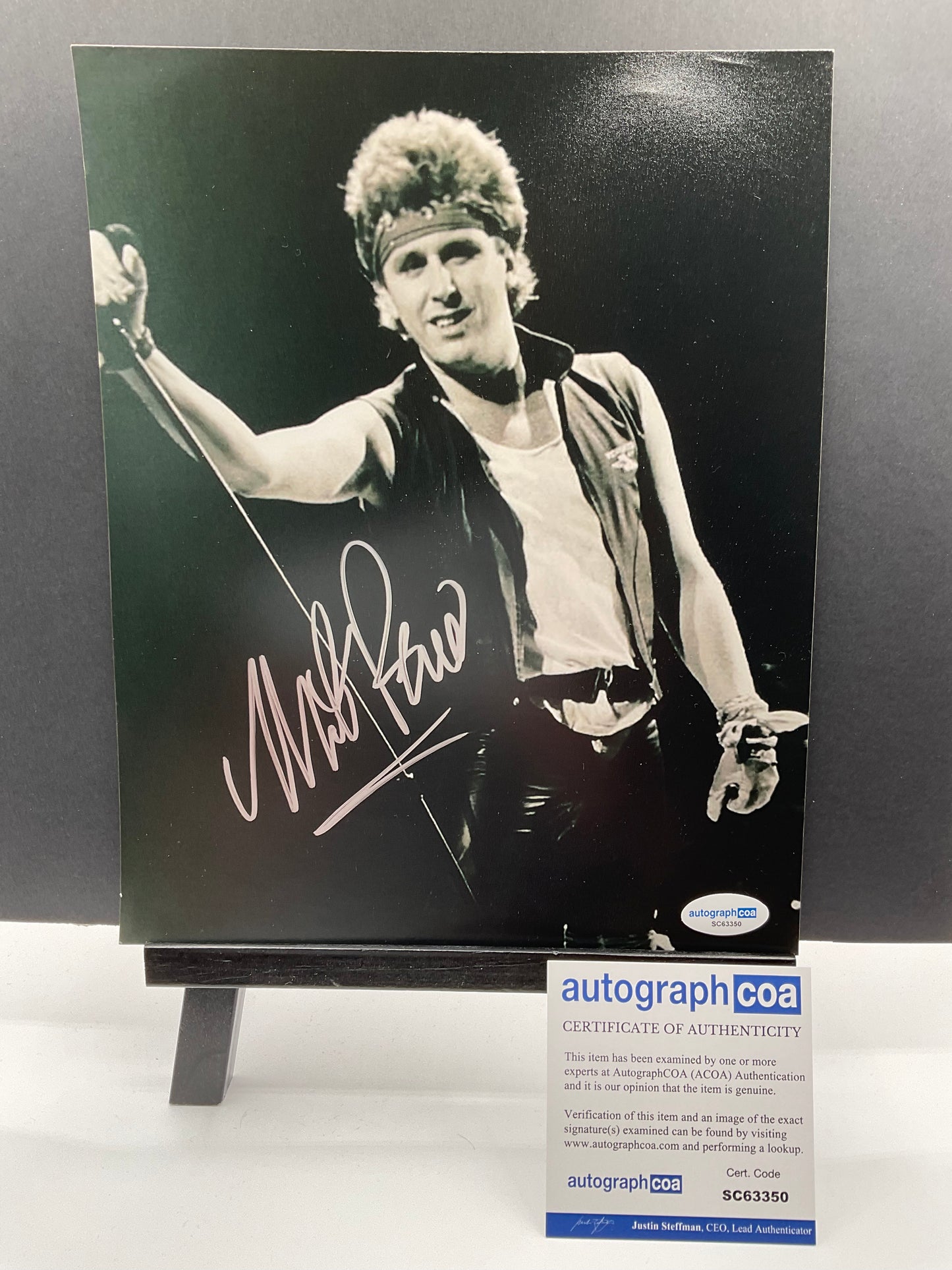 Mike Reno Loverboy signed Photo 8x10 ACOA