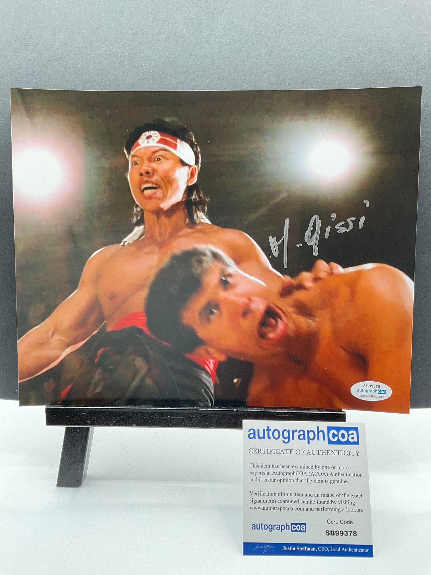 Michel Qissi Bloodsport signed Photo 8x10 ACOA