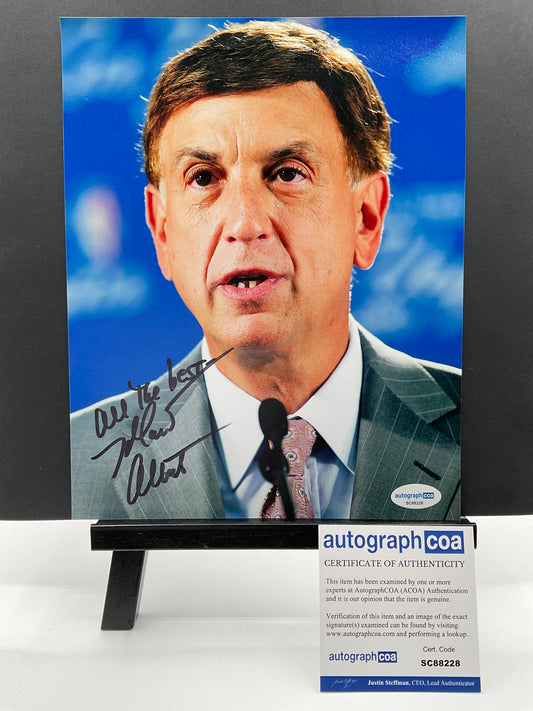 Marv Albert Broadcaster signed photo 8x10 ACOA NY Knicks