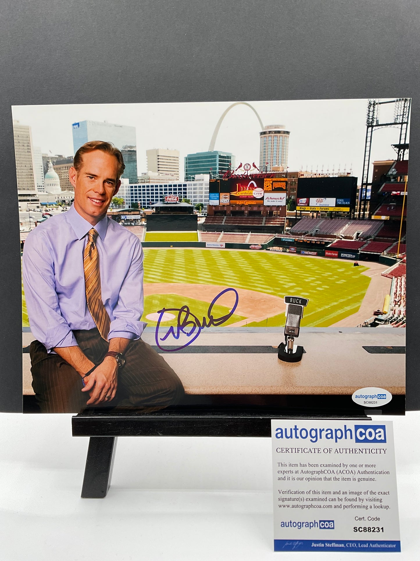 Joe Buck St. Louis Cardinals signed photo 8x10 ACOA MLB NFL