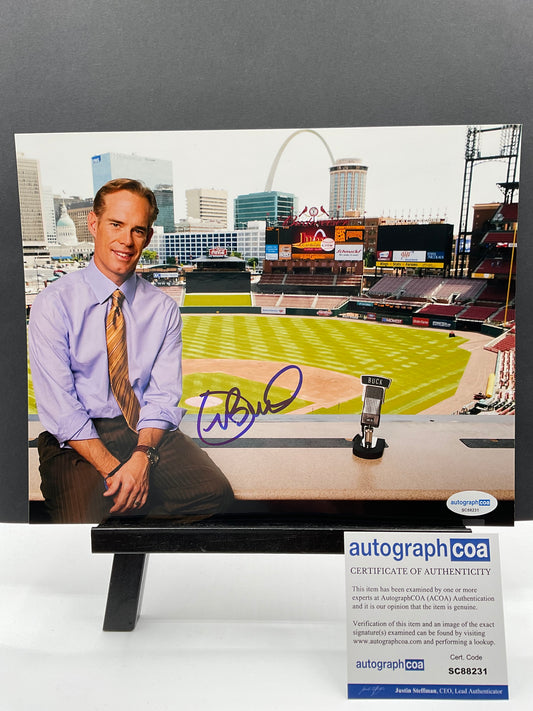 Joe Buck St. Louis Cardinals signed photo 8x10 ACOA MLB NFL