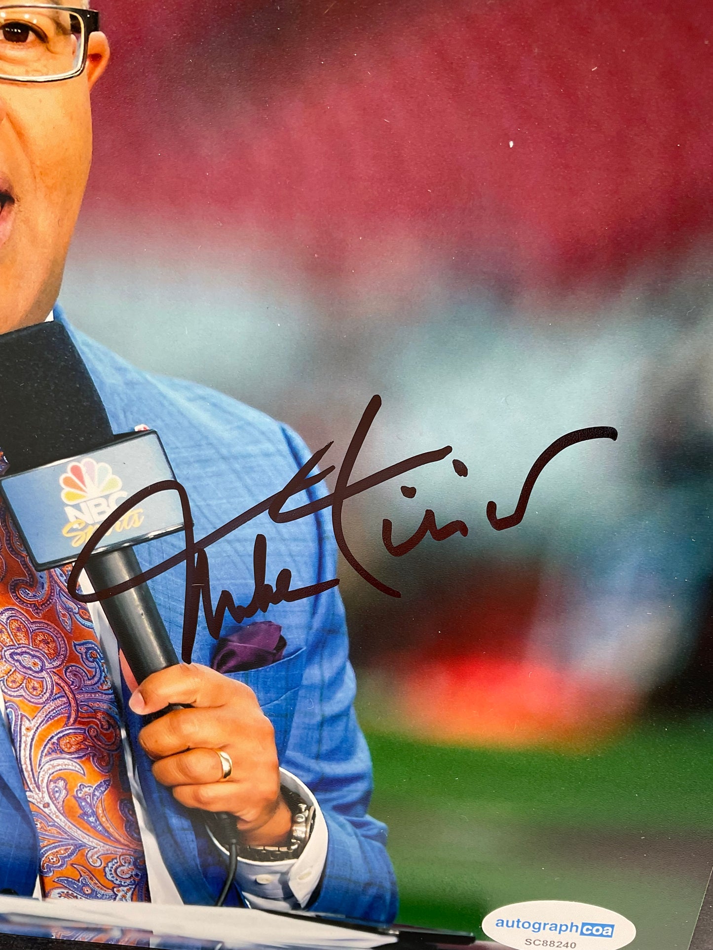 Mike Tirico NBC Sports signed photo 8x10 ACOA Olympics