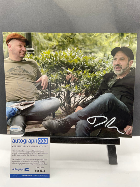 Dave Attell and Jeff Ross Bumping Mics signed photo 8x10 ACOA