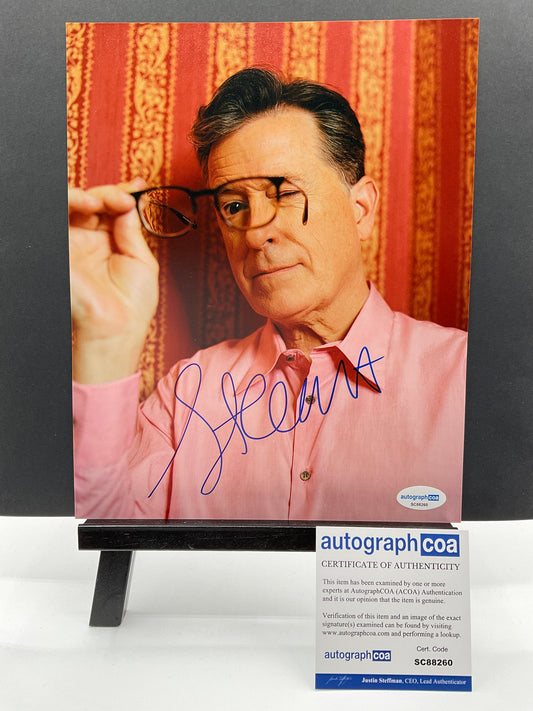 Stephen Colbert The Daily Show signed photo 8x10 ACOA