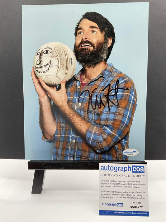 Will Forte Castaway signed photo 8x10 ACOA Wilson SNL