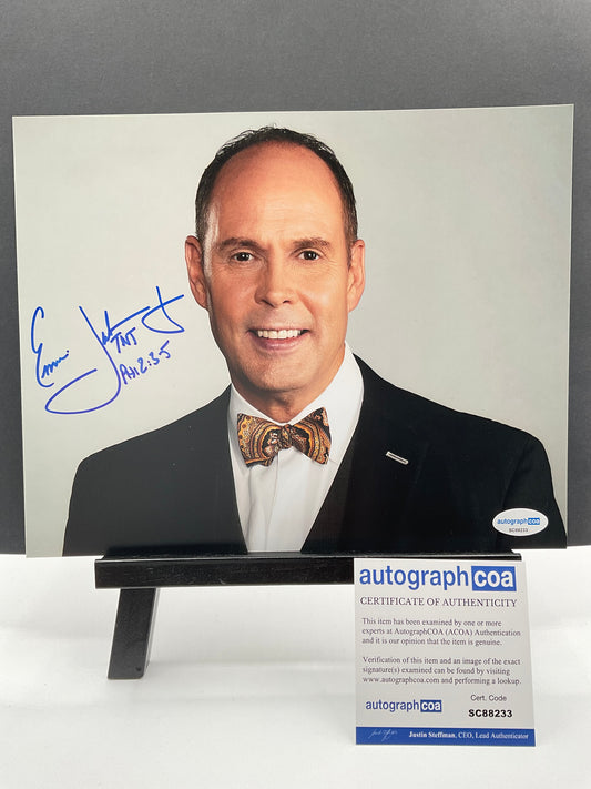 Ernie Johnson TNT signed photo 8x10 ACOA Inside the NBA