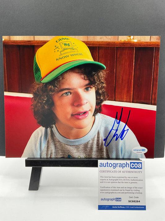 Gaten Matarazzo Stranger Things signed photo 8x10 ACOA