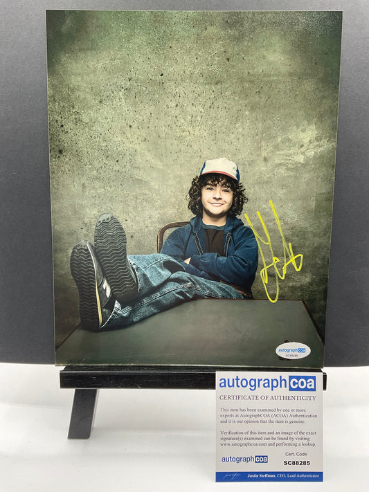 Gaten Matarazzo Stranger Things signed photo 8x10 ACOA