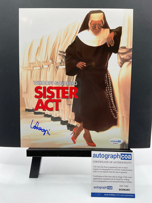 Whoopi Goldberg Sister Act signed photo 8x10 ACOA