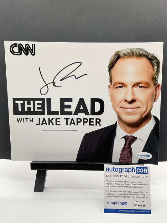 Jake Tapper The Lead signed photo 8x10 ACOA