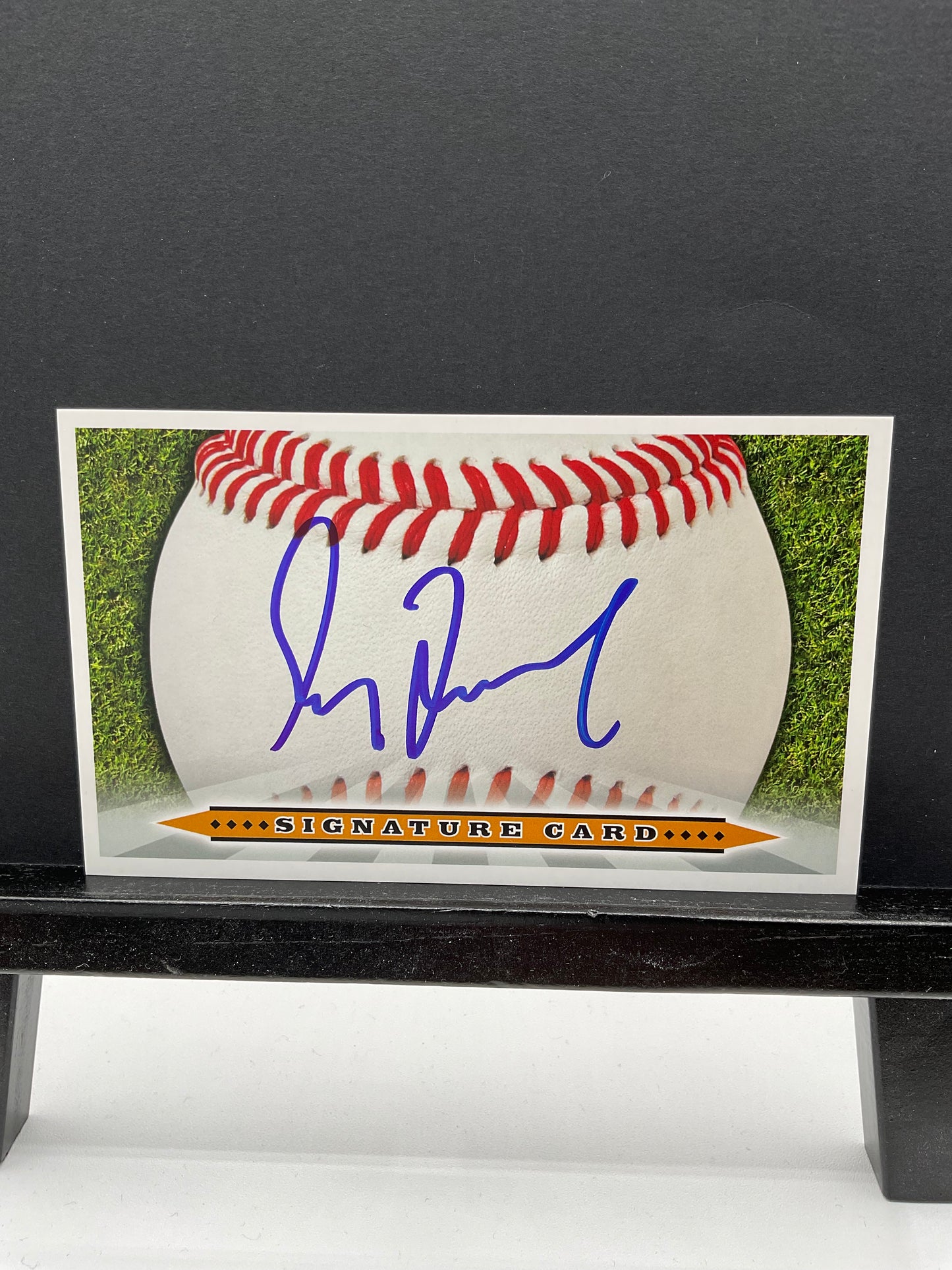 Greg Maddux signed index Card Beckett Sweet Spot Baseball