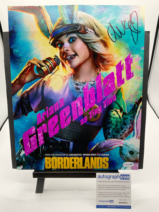 Ariana Greenblatt Borderlands signed Photo 11x14 ACOA