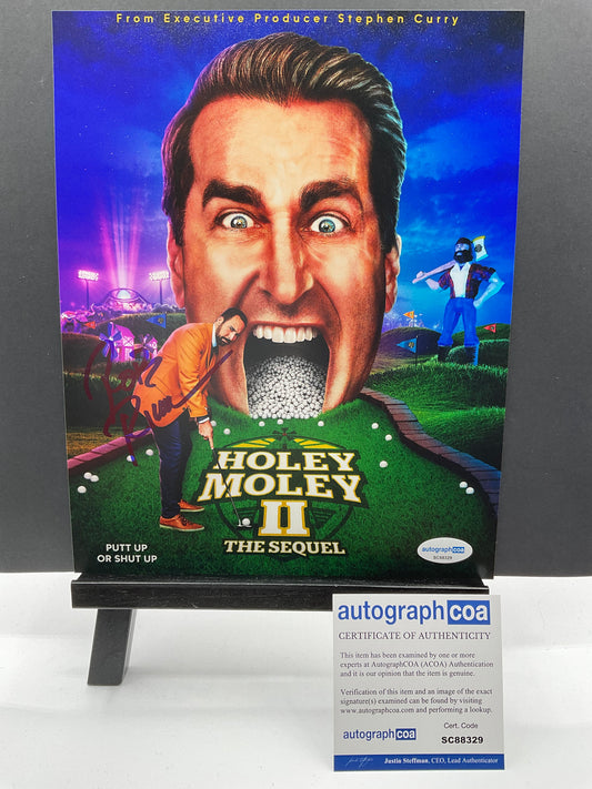 Rob Riggle Holey Moley signed photo 8x10 ACOA Golf