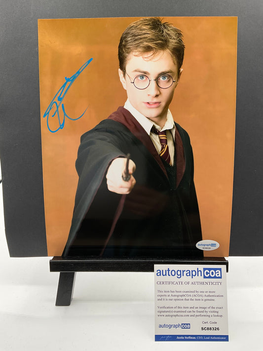 Daniel Radcliffe Harry Potter signed photo 8x10 ACOA