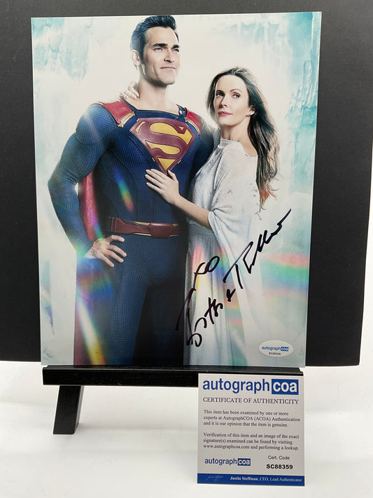 Elizabeth Bitsie Tulloch Superman & Lois signed photo 8x10 ACOA