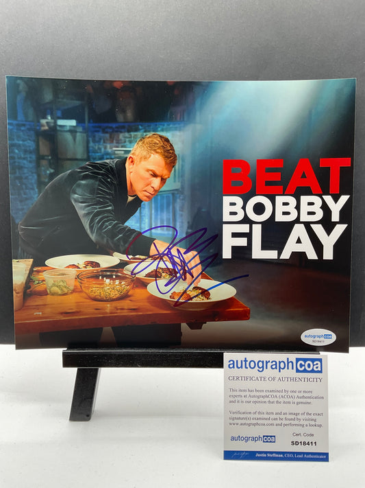 Bobby Flay Beat Bobby Flay signed photo 8x10 ACOA Chef