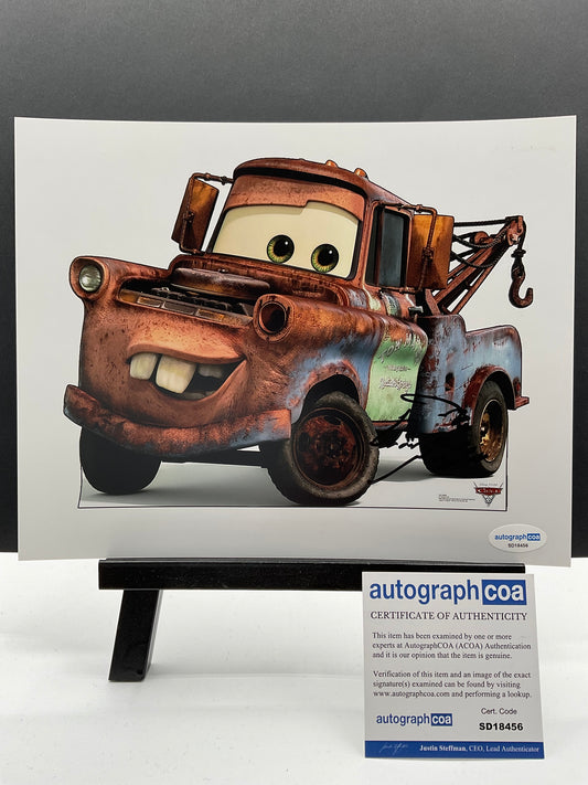 Larry the Cable Guy Mater signed photo 8x10 ACOA Cars